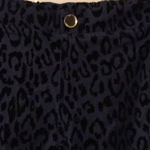 EUC,IMAN,Indigo blue cheetah print,3X,30”inseam FLATFRONT,GATHERED WAIST,Pockets
